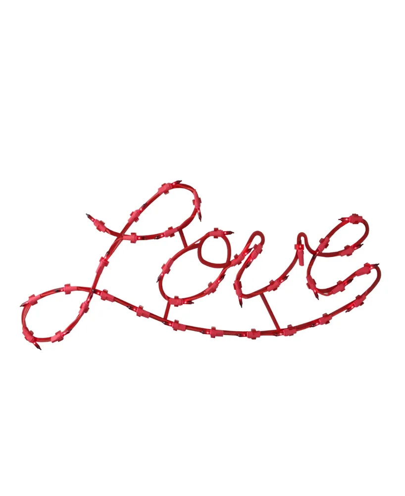 Northlight 17" Lighted Love Script Valentine's Day Window Silhouette Decoration