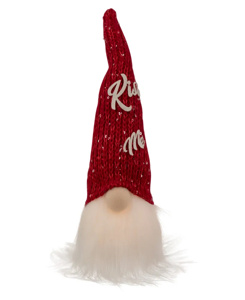 Northlight 11.5" Lighted Knit 'kiss Me' Hat Valentine's Day Gnome