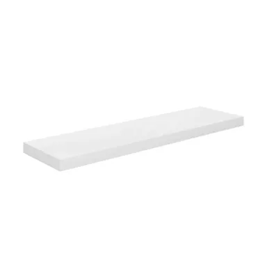 Floating Wall Shelf High Gloss White 35.4"x9.3"x1.5" Mdf