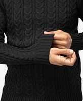 X-Ray Men's Cable Knit Roll Neck Sweater