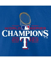 Men's Fanatics Royal Texas Rangers 2023 World Series Champions Logo T-shirt