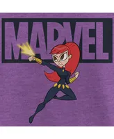Marvel Girls Animated Black Widow Logo T-Shirt