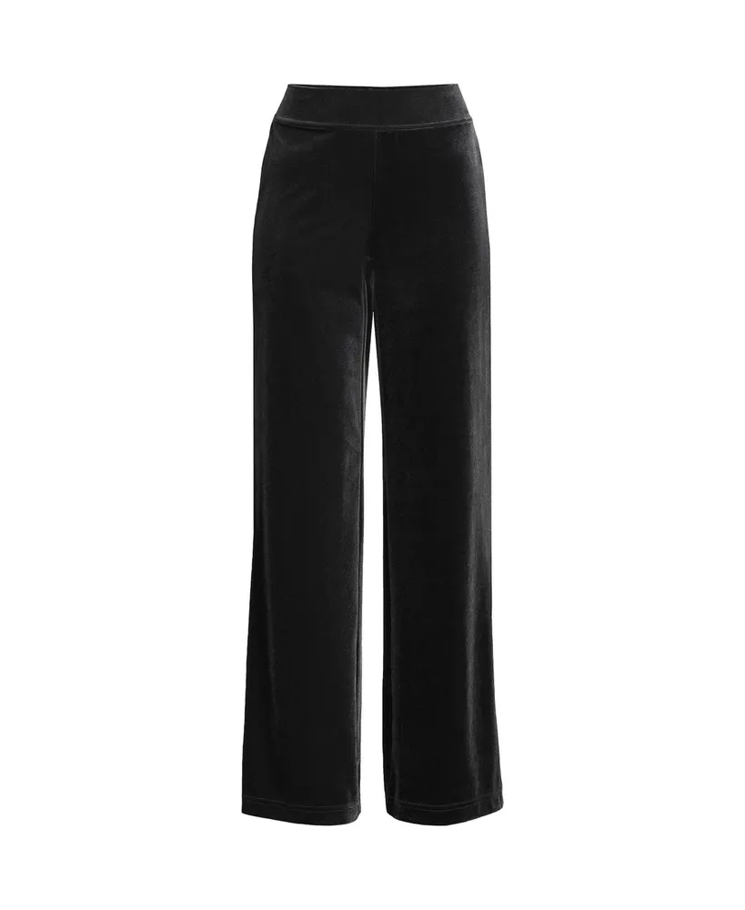Lands' End Women's Starfish High Rise Wide Leg Pull On Pants