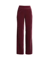 Lands' End Women's Starfish Velvet High Rise Wide Leg Pull On Pants