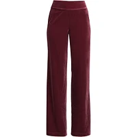 Lands' End Women's Starfish Velvet High Rise Wide Leg Pull On Pants