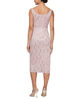 Sl Fashions 2-Pc. Lace Jacket & Midi Dress Set