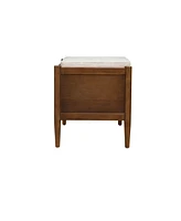 Ink+Ivy 42" Arcadia Wide Accent Wood Bench with Storage and Upholstered Cushion