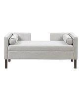 Madison Park 50" Bradford Wide Fabric Upholstered Accent Bench