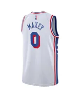 Men's and Women's Nike Tyrese Maxey White Philadelphia 76ers Swingman Jersey - Association Edition