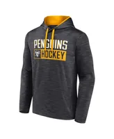 Men's Fanatics Heather Charcoal Pittsburgh Penguins Close Shave Pullover Hoodie