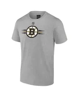 Men's Fanatics Gray Boston Bruins Authentic Pro Secondary Replen T-shirt