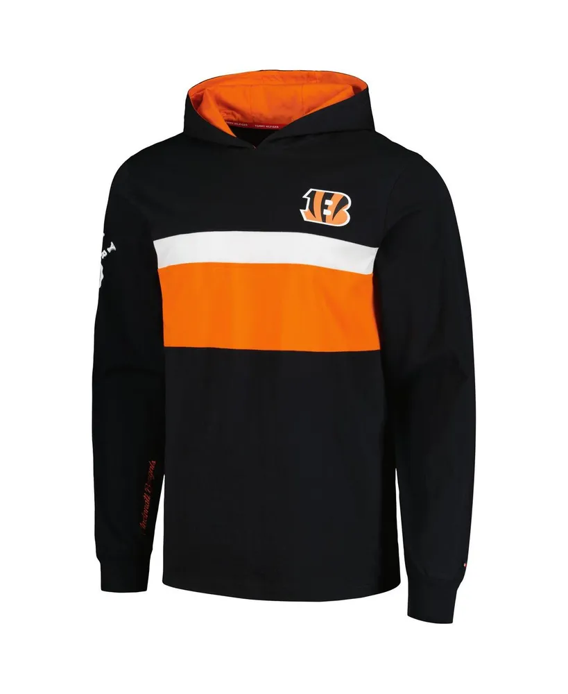 Men's Tommy Hilfiger Black Cincinnati Bengals Morgan Long Sleeve Hoodie T-shirt