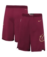 Big Boys Nike Wine Cleveland Cavaliers Icon Edition Mesh Performance Swingman Shorts