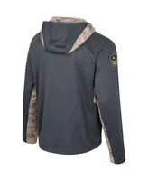 Men's Colosseum Charcoal Arkansas Razorbacks Oht Military-Inspired Appreciation Camo Raglan Full-Zip Hoodie