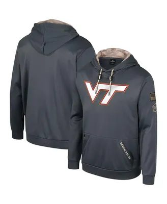 Men's Colosseum Charcoal Virginia Tech Hookies Oht Military-Inspired Appreciation Pullover Hoodie