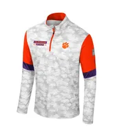 Men's Colosseum Camo Clemson Tigers Oht Military-Inspired Appreciation Tomahawk Quarter-Zip Windshirt