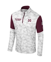 Men's Colosseum Camo Mississippi State Bulldogs Oht Military-Inspired Appreciation Tomahawk Quarter-Zip Windshirt