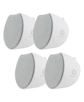 Oc Acoustic Newport Plug-in Outlet Speaker with Bluetooth 5.1 and Built-in Usb Type-a Charging Port - Set of 4