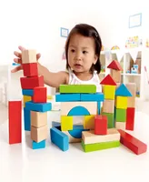 Hape Maple Wood Kids Building 50 Blocks