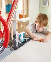 Hape Gearhead Stunt Garage Playset