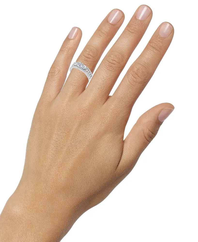Diamond Three Stone Engagement Ring (1-1/4 ct. t.w.) in 14k White Gold