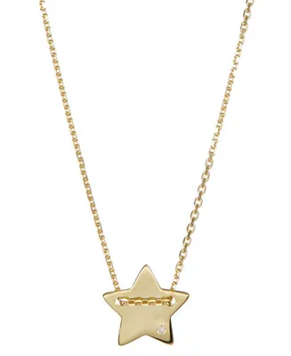 Adornia 14k Gold-Plated Star Charm Pendant Necklace, 16" + 2" extender