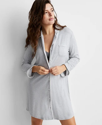 State of Day Women's Notch Collar Sleepshirt Xs-3X