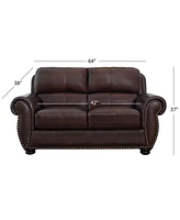 Arther 64" Leather Traditional Loveseat