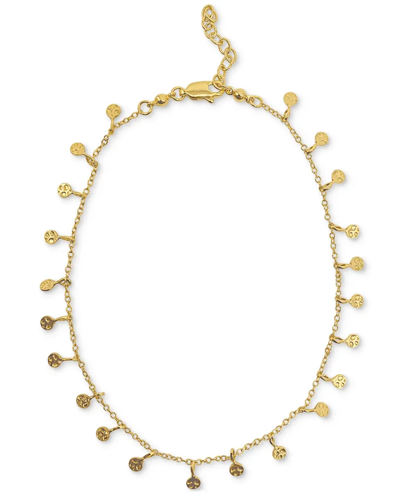 Adornia 14k Gold-Plated Confetti Charm Ankle Bracelet