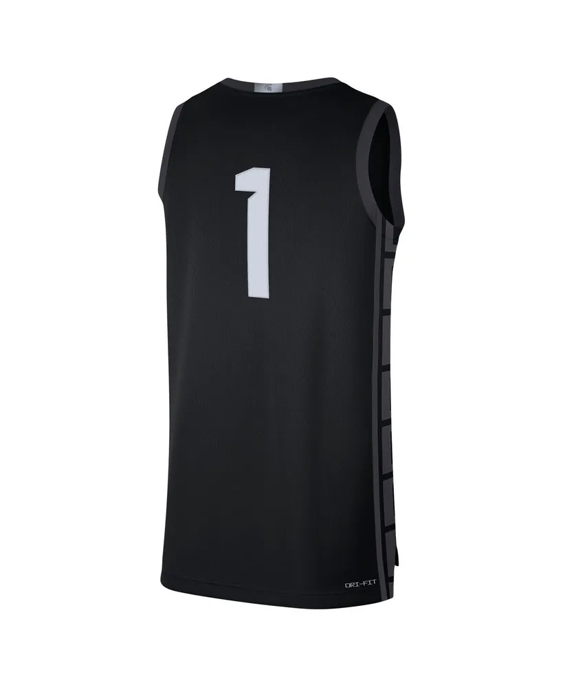 Men's Jordan #1 Black Michigan State Spartans Limited Authentic Jersey