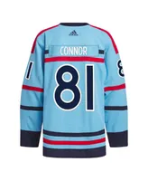 Men's adidas Kyle Connor Light Blue Winnipeg Jets Anniversary Authentic Player Jersey