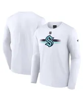 Men's Fanatics White Seattle Kraken Authentic Pro Secondary Replen Long Sleeve T-shirt