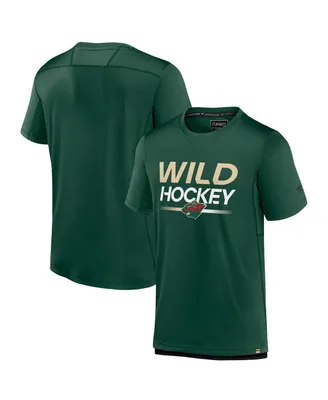Men's Fanatics Green Minnesota Wild Authentic Pro Tech T-shirt