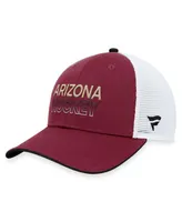 Men's Fanatics Garnet Arizona Coyotes Authentic Pro Rink Trucker Adjustable Hat