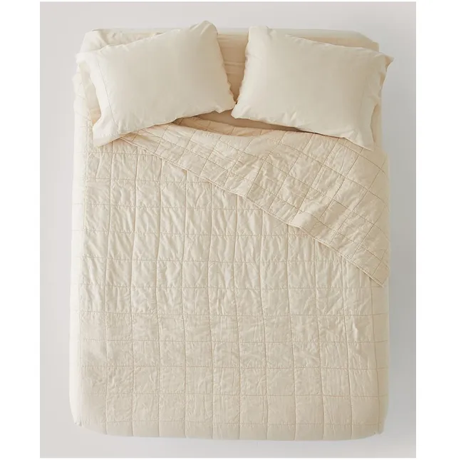 PACT Home White Organic Quilted Sham 2-Pack ST