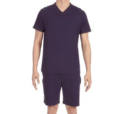 Men's Short Sleeve Short Pajamas Set