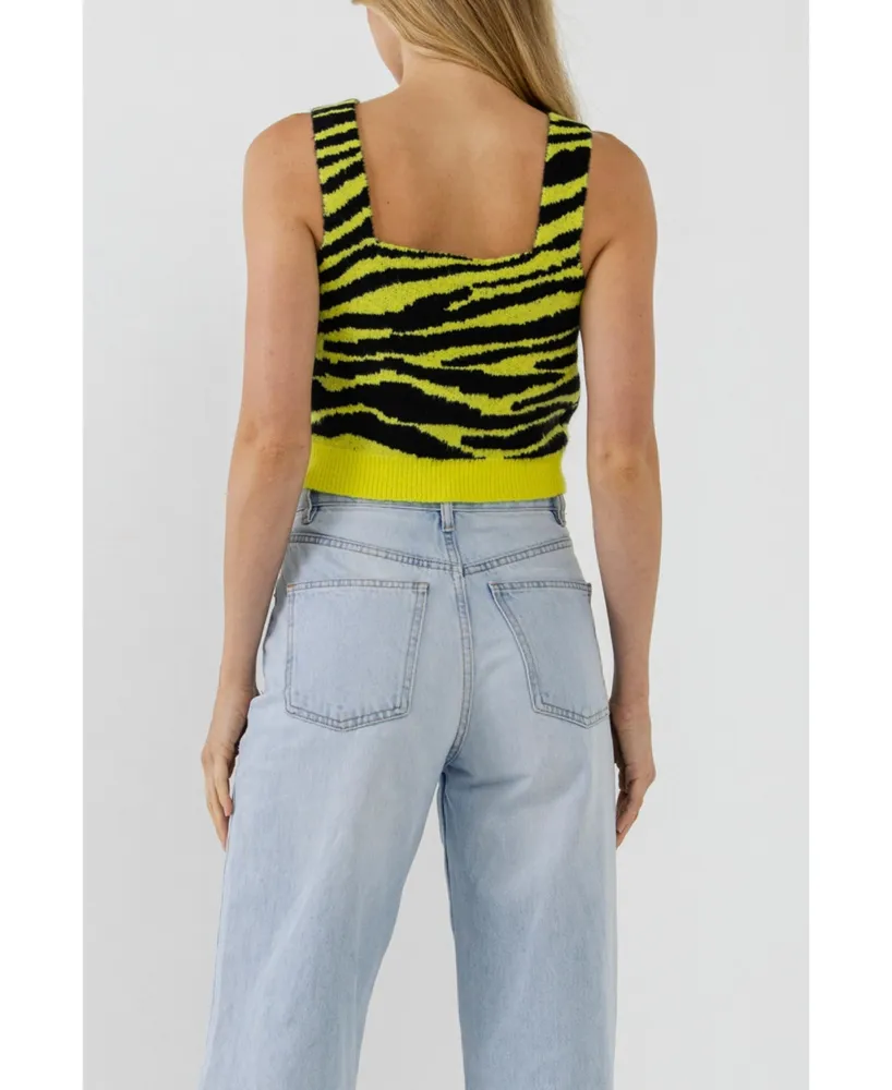 Women's Tiger Knit Tank Top