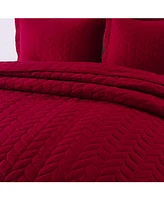 MarCielo 3 Piece Lightweight Bedspread Quilt Set Leaf King