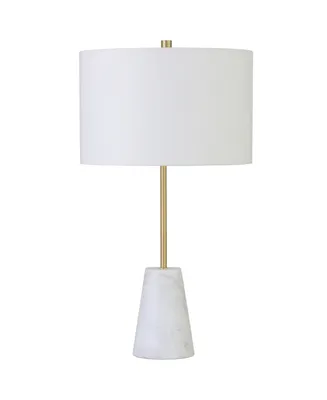 Killian 25.5" Marble Table Lamp with Linen Shade