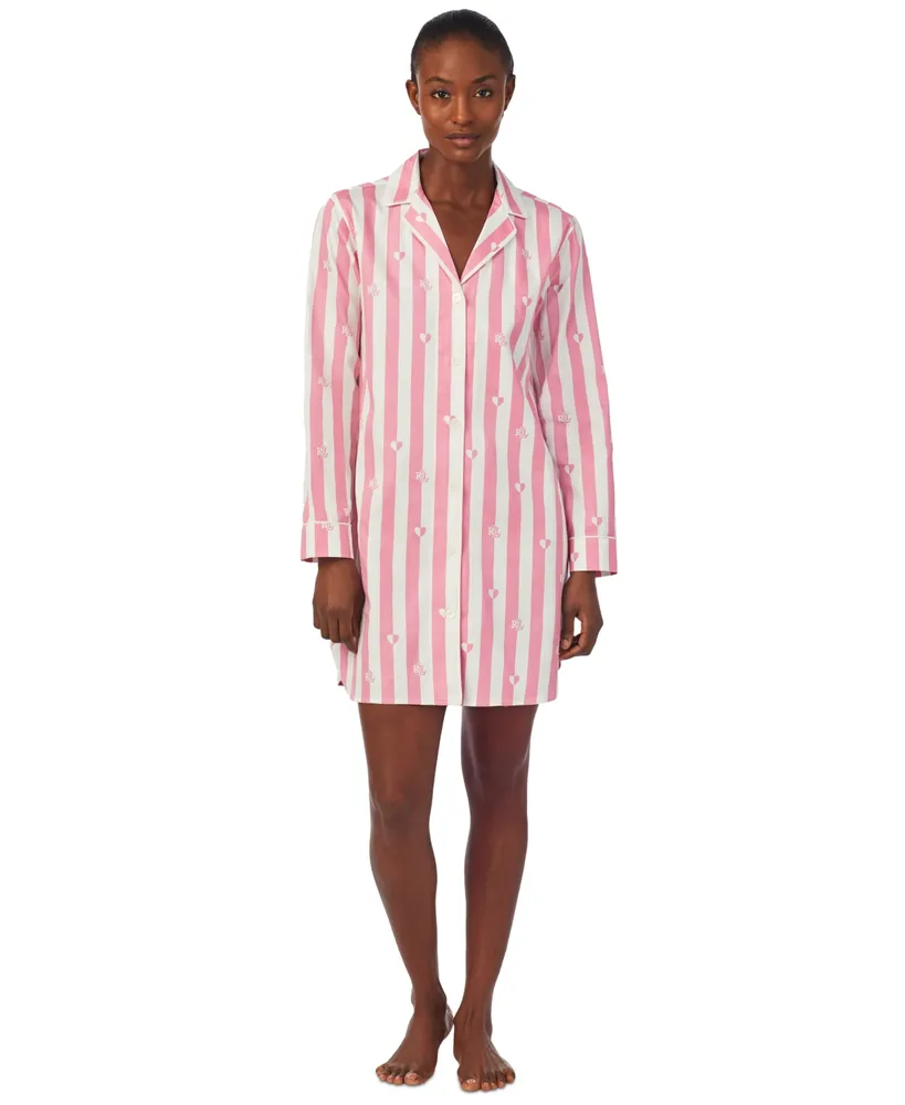 Lauren Ralph Lauren Women's Silk Notched-Collar Pajamas Set - Macy's