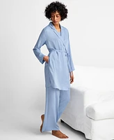 State of Day Women's Crepe de Chine Self-Tie Robe, Created for Macy's