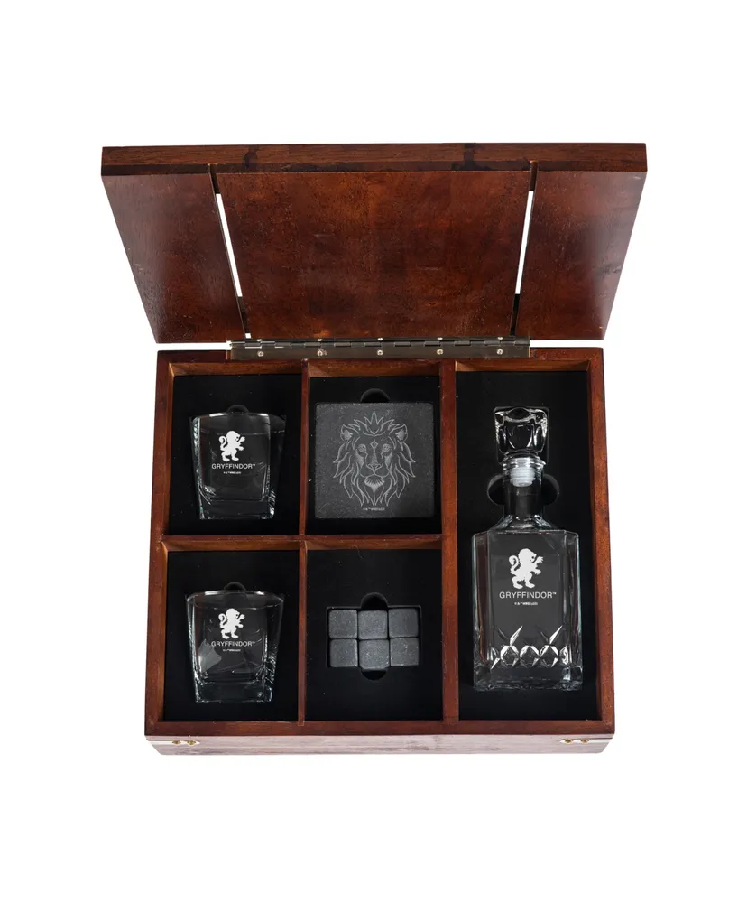 Legacy Harry Potter Gryffindor Whiskey Box Gift 12 Piece Set with Decanter