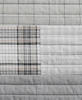 Eddie Bauer Fairview Grey Reversible 3-Piece Full/Queen Quilt Set