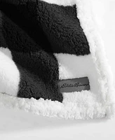 Eddie Bauer Faux Shearling Reversible Throw Blanket