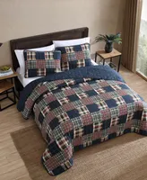 Eddie Bauer Madrona Plaid Reversible -Piece Quilt Set