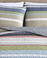 Eddie Bauer Ladder Stripe Reversible 2-Piece Twin Quilt Set