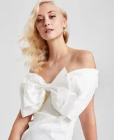 Bardot Women's Bow-Front Off-the-Shoulder Mini Dress