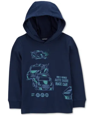 Carter's Toddler Boys Race Car Graphic Cotton Hooded T-Shirt