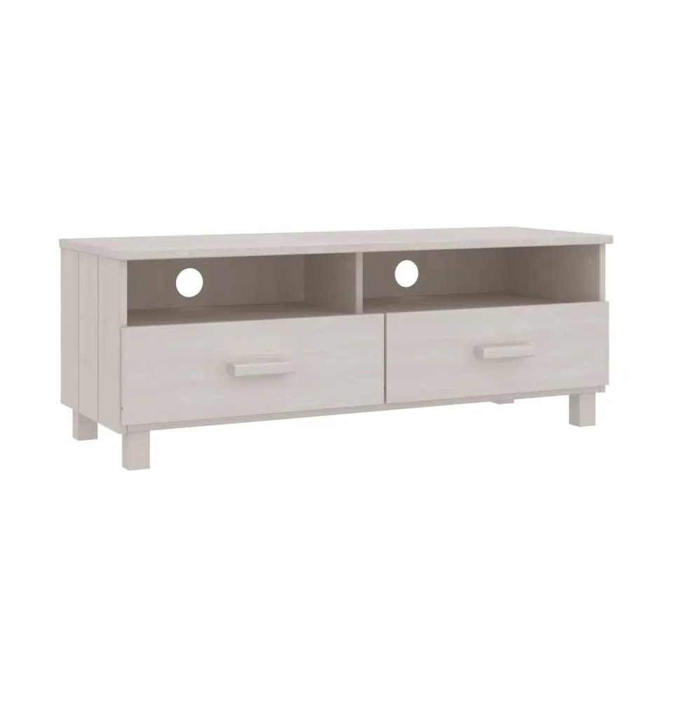 Tv Stand Hamar White 41.7"x15.7"x15.7" Solid Wood Pine