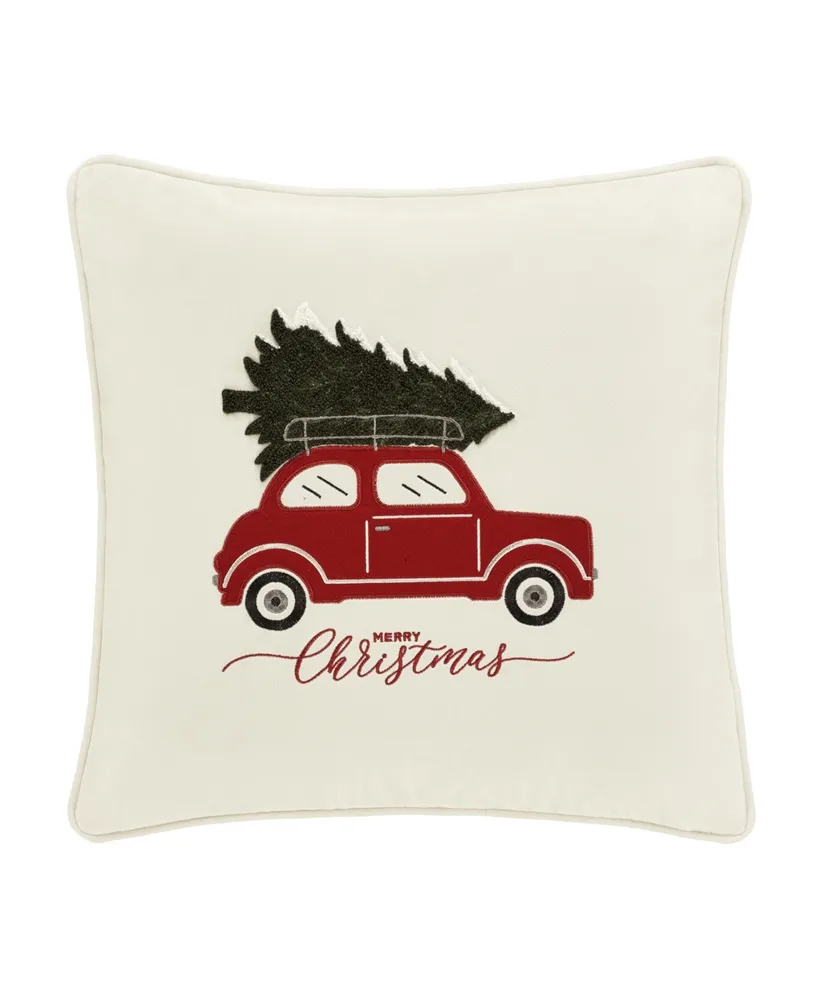 J Queen New York Christmas Car Decorative Pillow, 20" x 20"